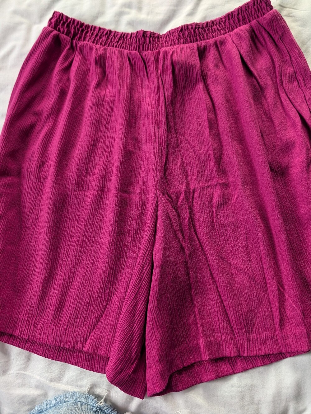 Kathy Lee Ladies Shorts. Size 22/24W.  Elastic Waist.  Fuscia Colored. Inseam 8"